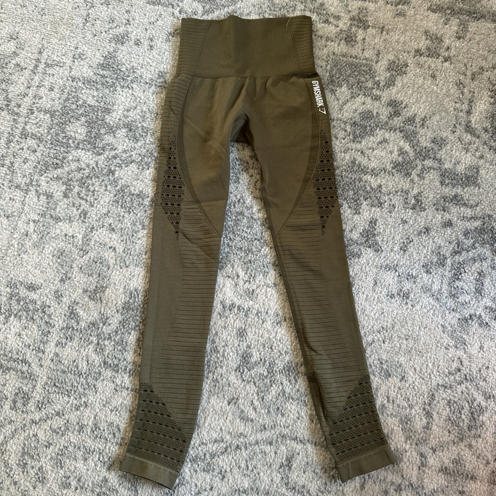 Gymshark Green Leggings High-Rise Full-Length